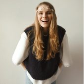 Hand-knitted Pink Mohair Vest: Women's Cozy Knitwear