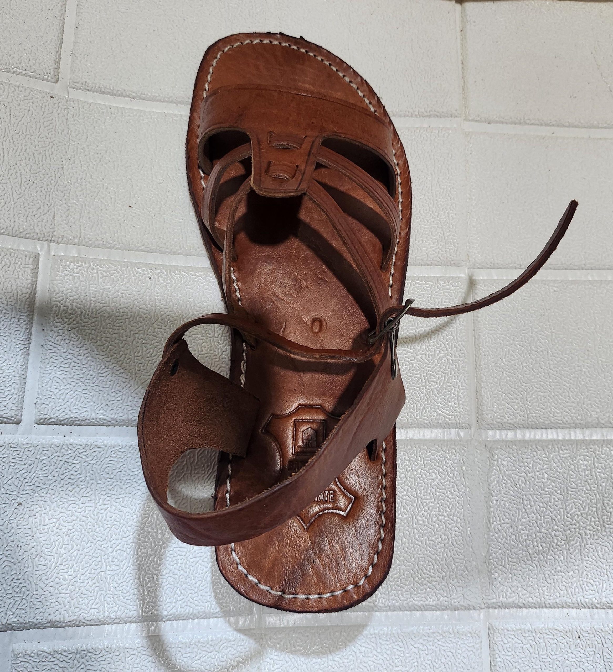 Handmade Moroccan Leather Sandals For Women – Brown Flat Summer Sandals With Toe Loop & Ankle Strap – Boho Travel Shoes Eu 37 To 42