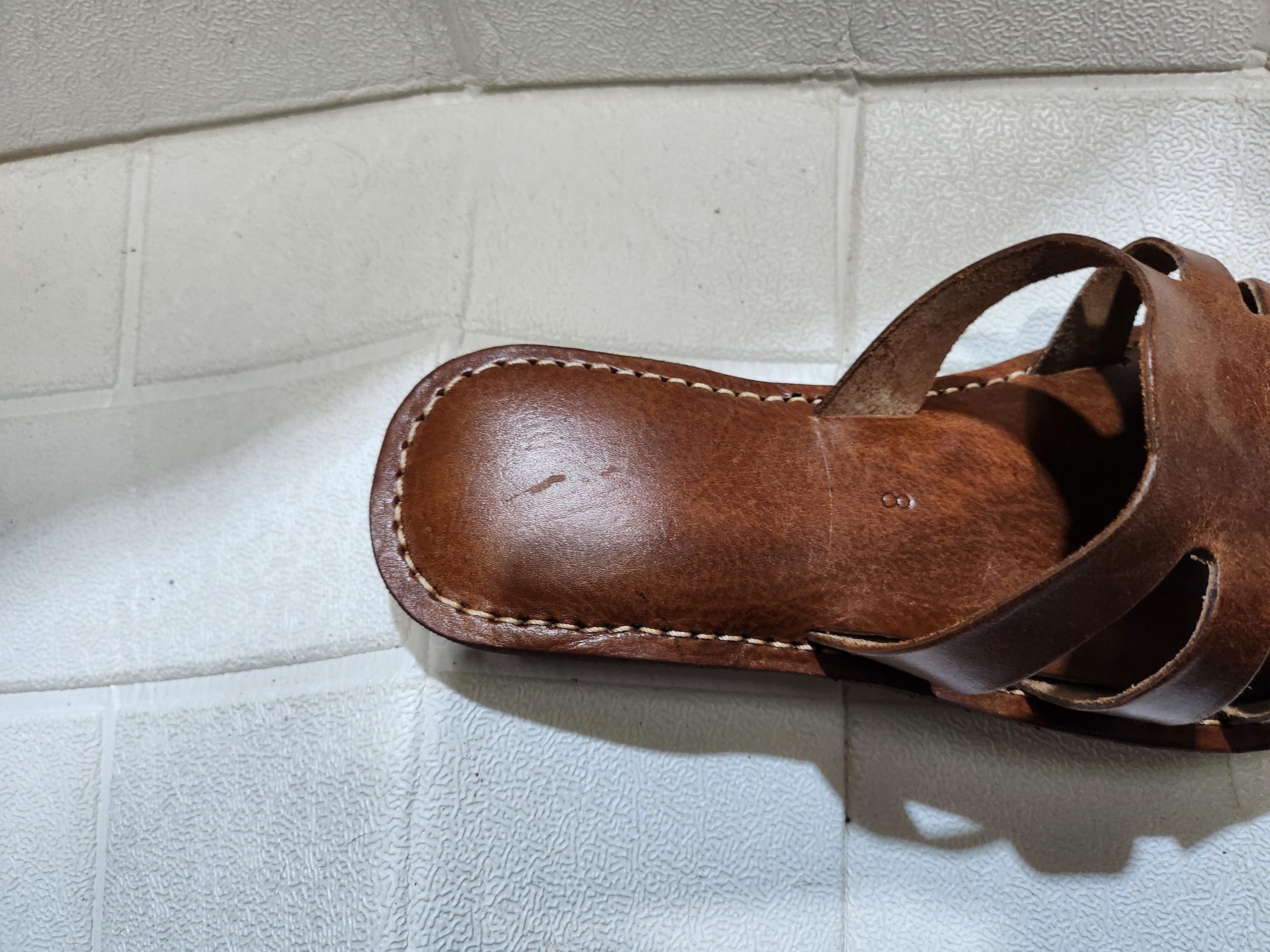 Handmade Moroccan Leather Sandals For Women - Summer Sandals - Brown Leather Slide Sandal - Womens Slippers - Casual Leather Summer Shoes