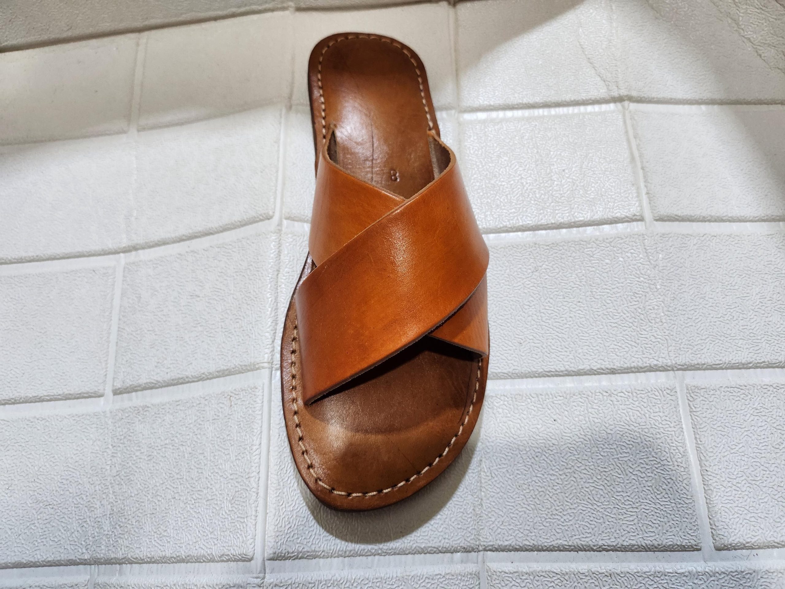 Handmade Moroccan Leather Sandals For Women – Brown Flat Criss-cross Slip-on – Artisan Summer Shoes By Artisanmoroccatelier – Sizes 37–42 Eu