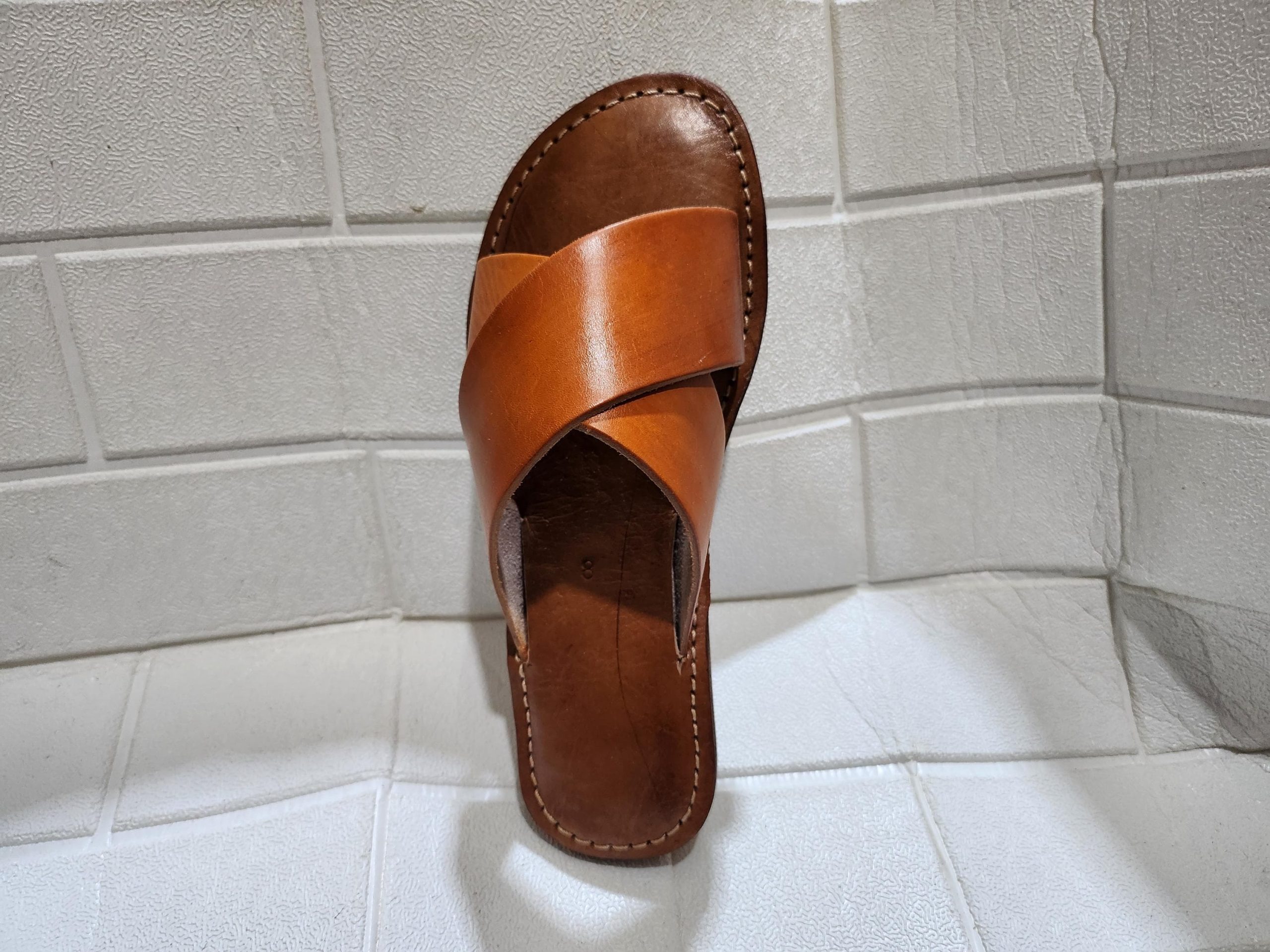 Handmade Moroccan Leather Sandals For Women – Brown Flat Criss-cross Slip-on – Artisan Summer Shoes By Artisanmoroccatelier – Sizes 37–42 Eu
