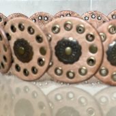 Leather Concho Belt 107 Cm (42.1 In) – Vintage Medieval Waist Belt Gift For Women