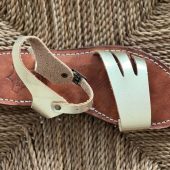 Blond Moroccan Leather Sandals – Handmade Women Flats – Custom Fit Design